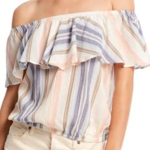 Michael Stars Jordy Multi-Wear Flounced Top, Small